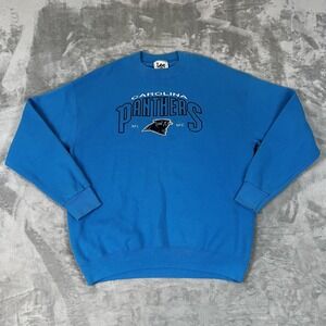 Vintage Carolina Panthers Sweatshirt Mens XL Blue NFL Football Lee Sport 90s